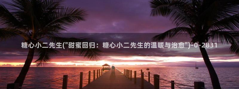  糖心vlog正版：糖心小二先生(\